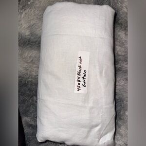 QUINCE BLACKOUT EUROPEAN LINEN CURTAIN PANEL WHITE (1) 48 X 84 L - NWOT